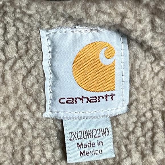 Carhartt Women’s Brown Fleece Lined Full Zip Five Pocket Vest Size 2XL-(20/22W) - Picture 6 of 8